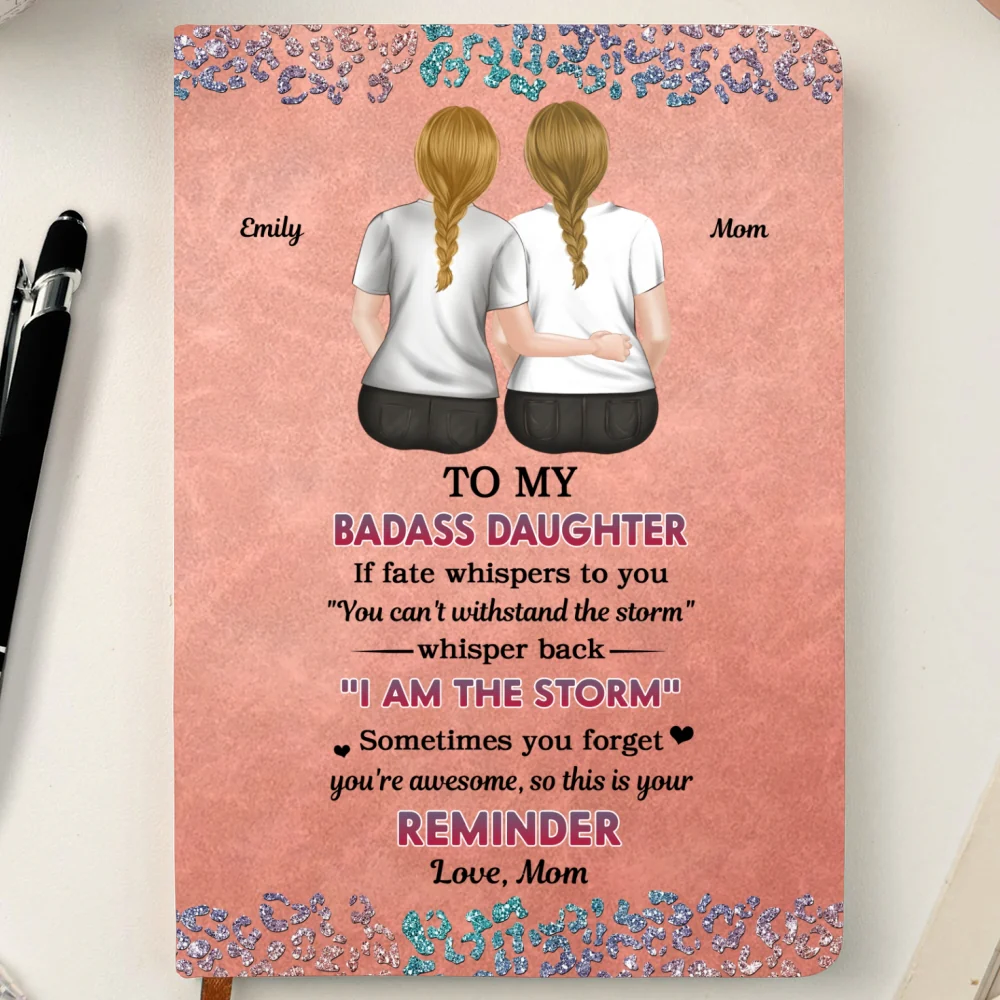 From Mom To Badass Daughter - Personalized Custom Leather Journal - Image 9