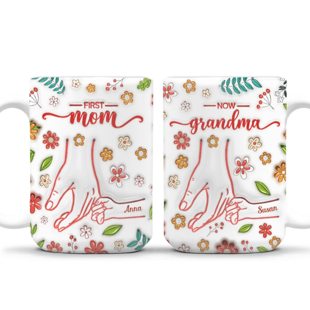 From Mom To Grandma - Personalized Custom 3D Inflated Effect Mug - Image 9
