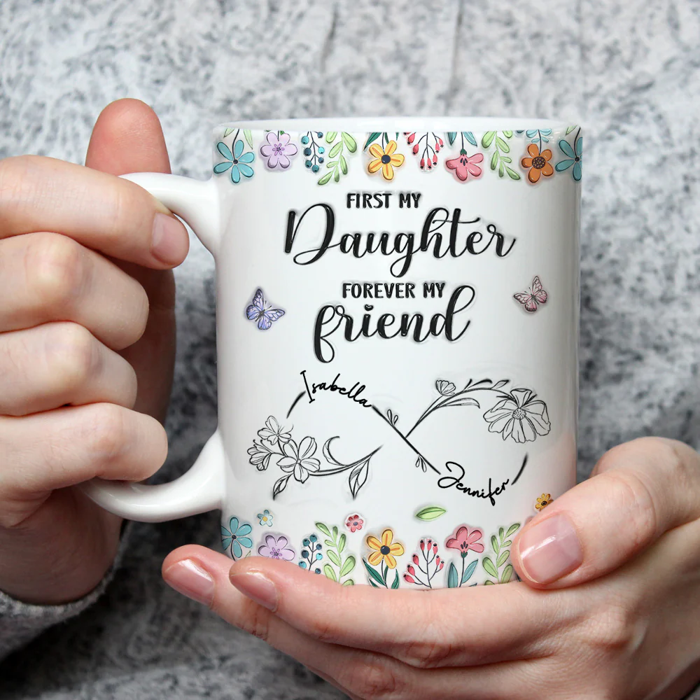 From Mom To Lifelong Friend - Personalized Custom 3D Inflated Effect Mug - Image 3