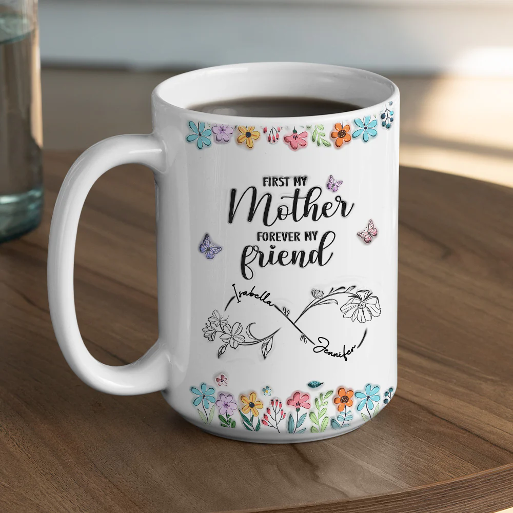 From Mom To Lifelong Friend - Personalized Custom 3D Inflated Effect Mug - Image 4