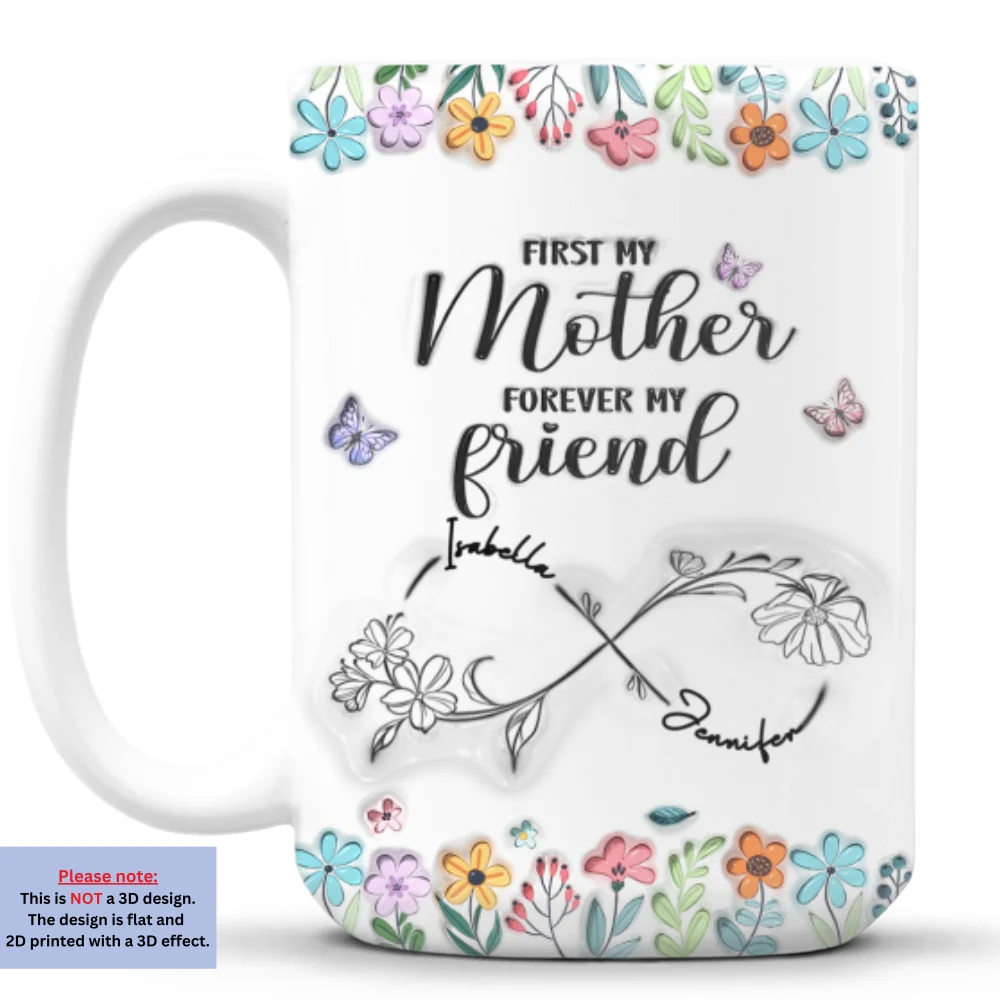 From Mom To Lifelong Friend - Personalized Custom 3D Inflated Effect Mug - Image 8