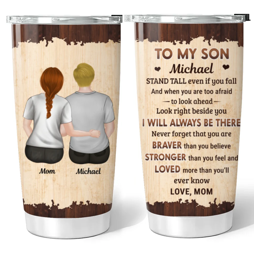 From Mom To Son - Personalized Custom Tumbler - Image 7