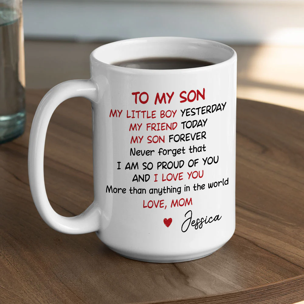 From Mom With Love - Personalized Custom Coffee Mug - Image 4