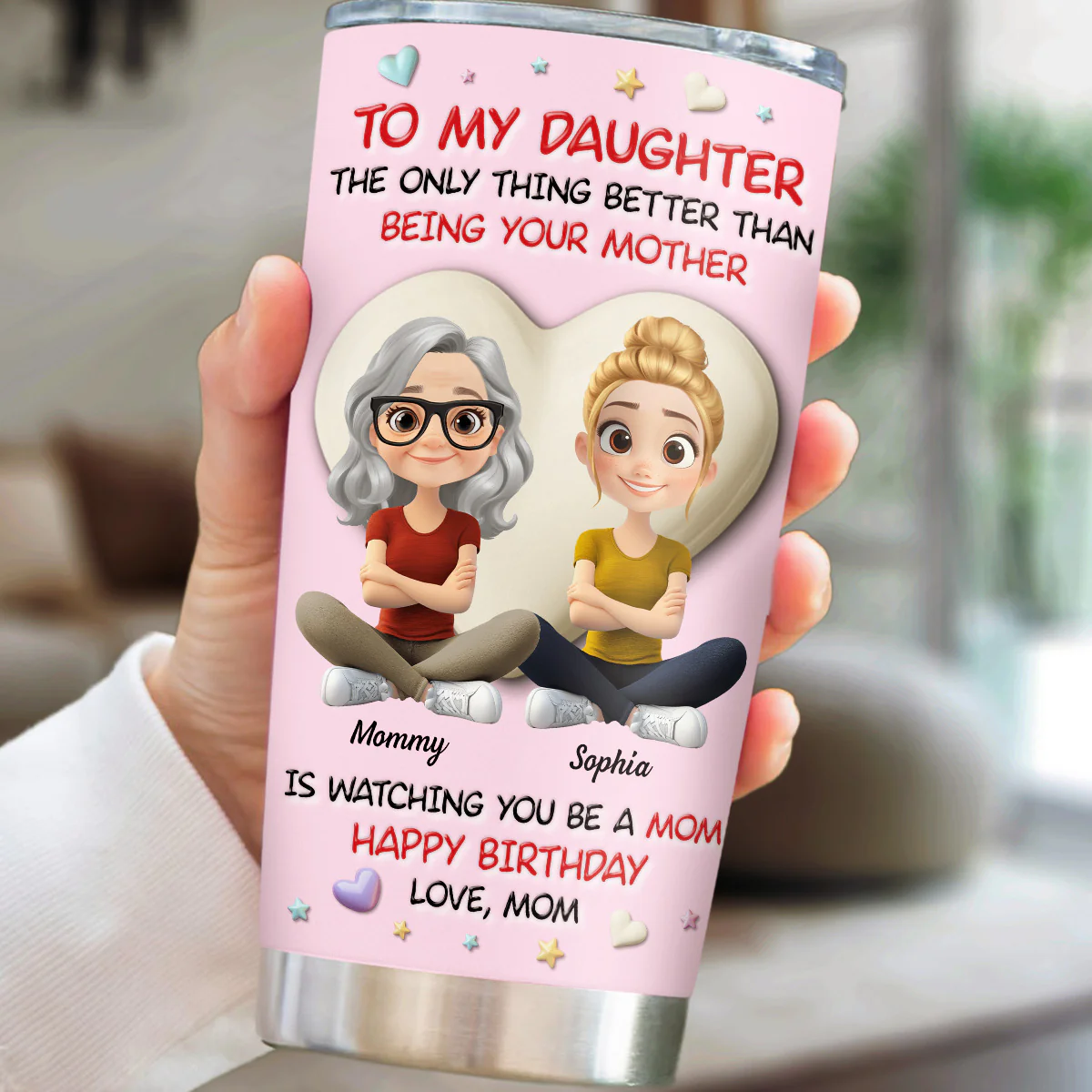 From Mommy With Love - Personalized Custom 3D Effect Tumbler - Image 2