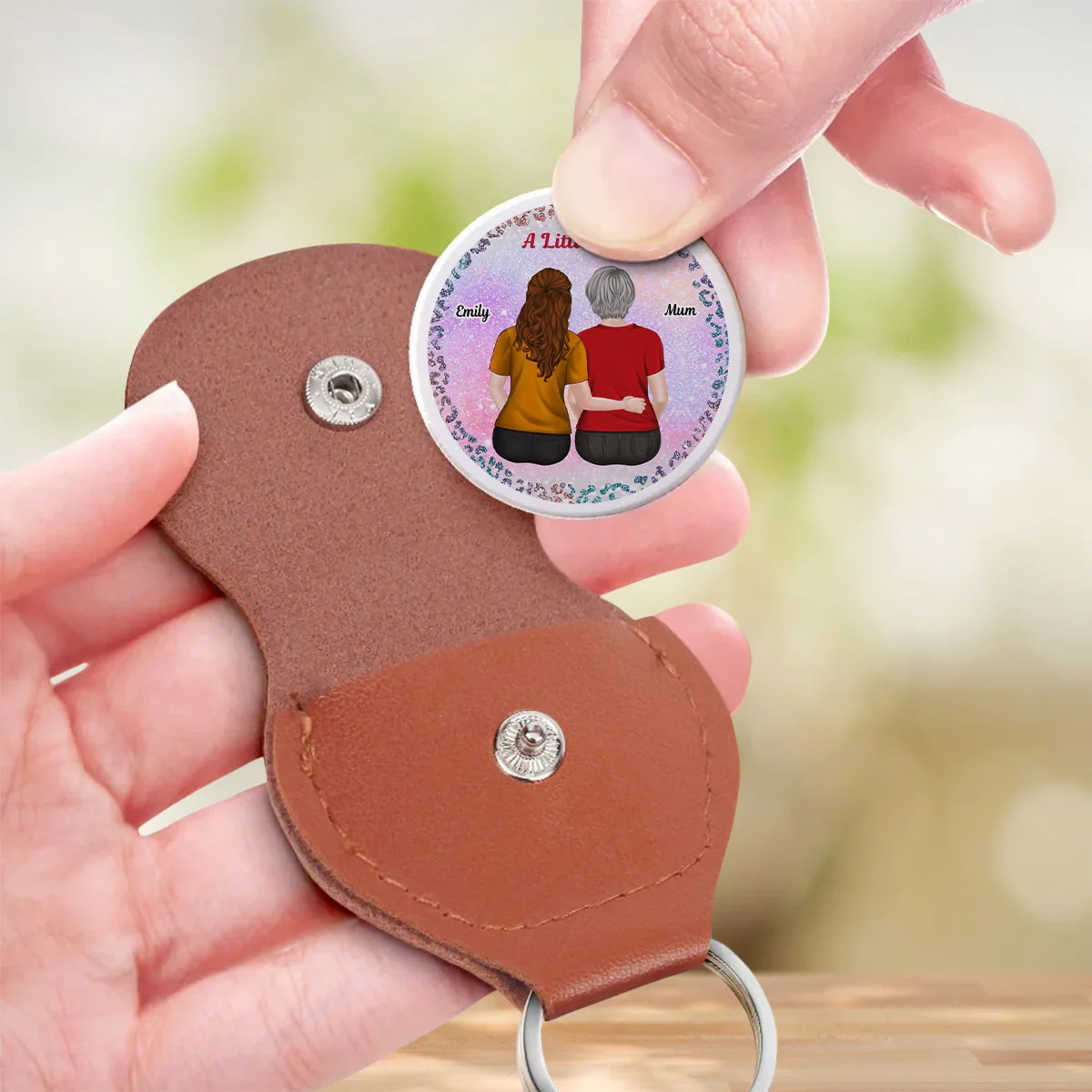 From Mum To Badass Daughter - Personalized Custom Pocket Hug - Image 3