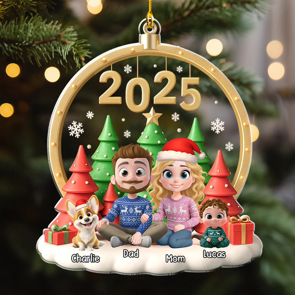 From Now Always Us - Personalized Custom Acrylic Ornament - Image 4