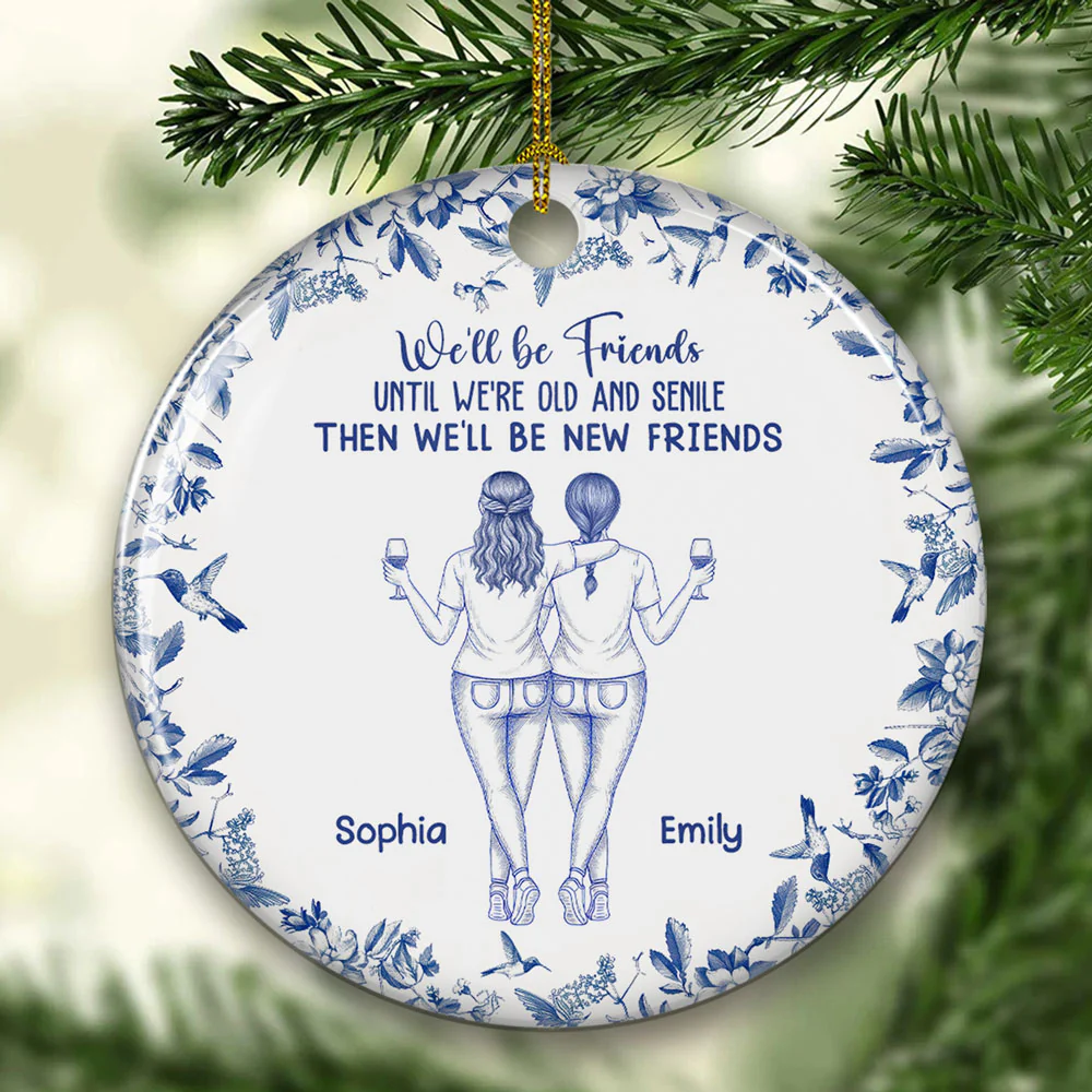 From Now Until Always - Personalized Custom Ceramic Ornament - Image 3
