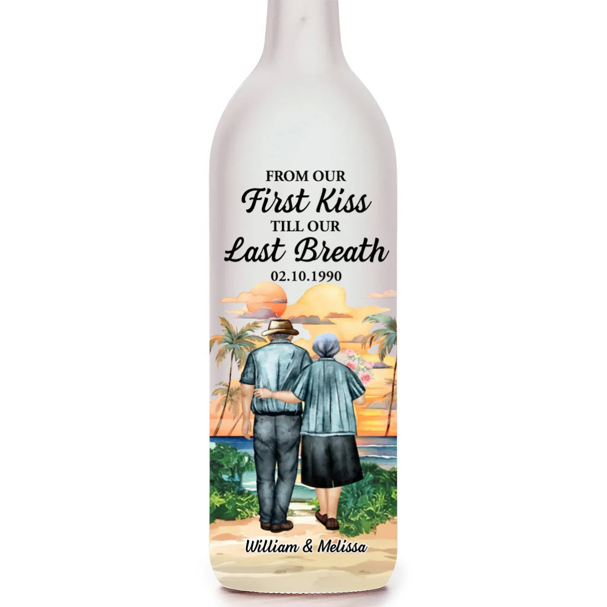 From Our First Kiss - Personalized Custom Bottle Lamp - Image 7