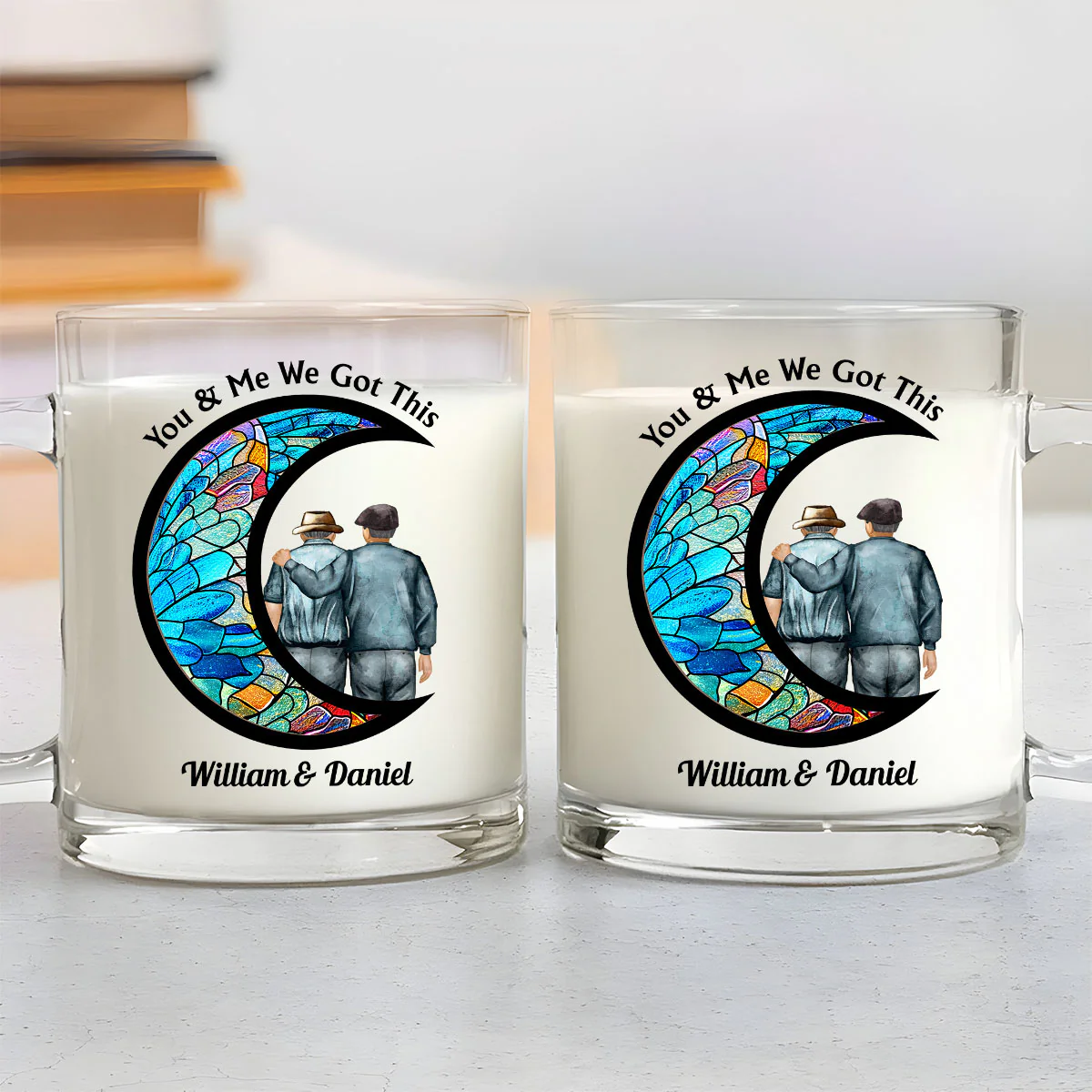 From Our First Kiss - Personalized Custom Glass Mug - Image 3