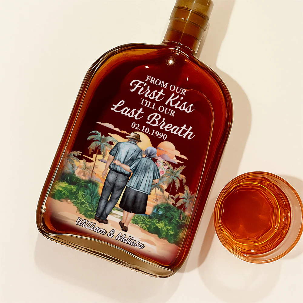 From Our First Kiss - Personalized Custom Spirits Decanter - Image 2