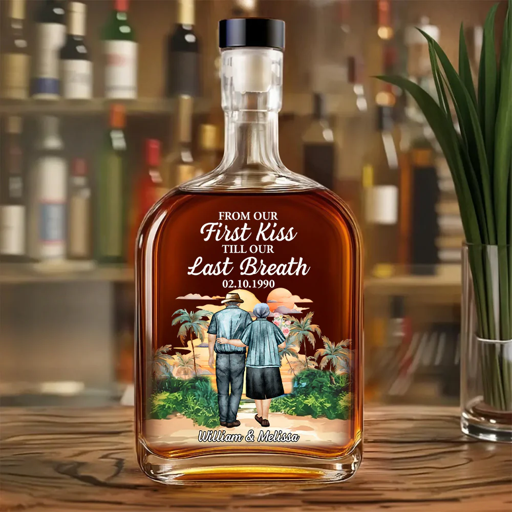 From Our First Kiss - Personalized Custom Spirits Decanter - Image 3