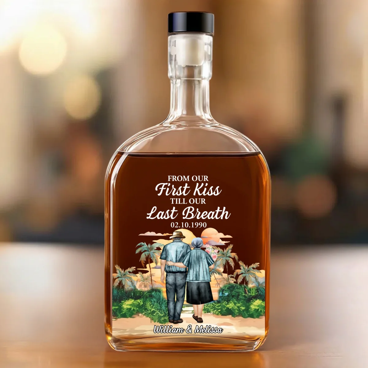 From Our First Kiss - Personalized Custom Spirits Decanter - Image 6