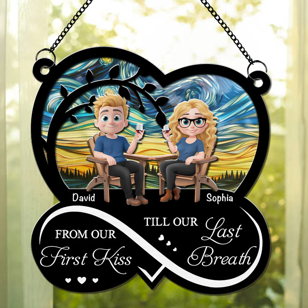 From Our First Kiss - Personalized Custom Suncatcher - Image 3