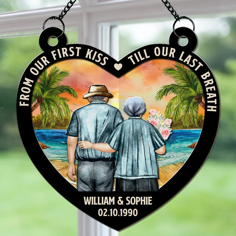 From Our First Kiss - Personalized Custom Suncatcher