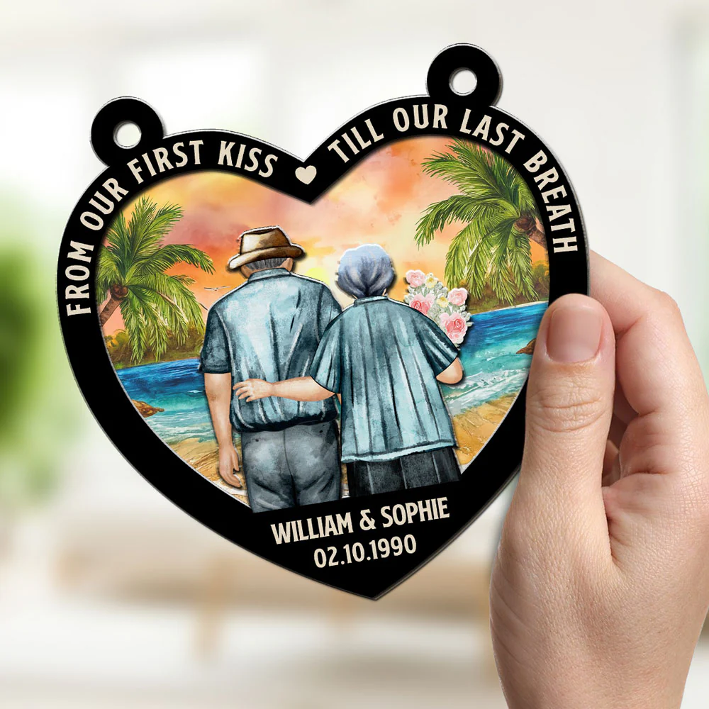 From Our First Kiss - Personalized Custom Suncatcher - Image 2