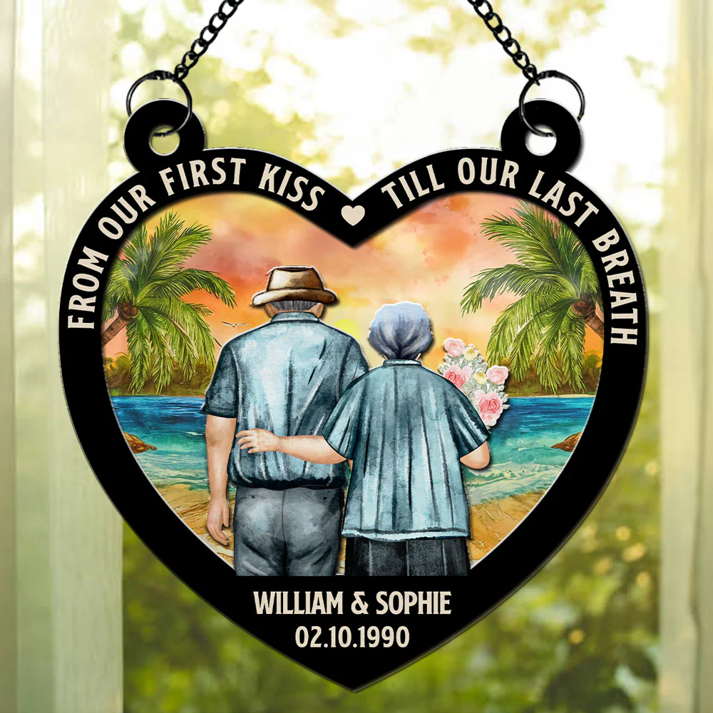 From Our First Kiss - Personalized Custom Suncatcher - Image 3
