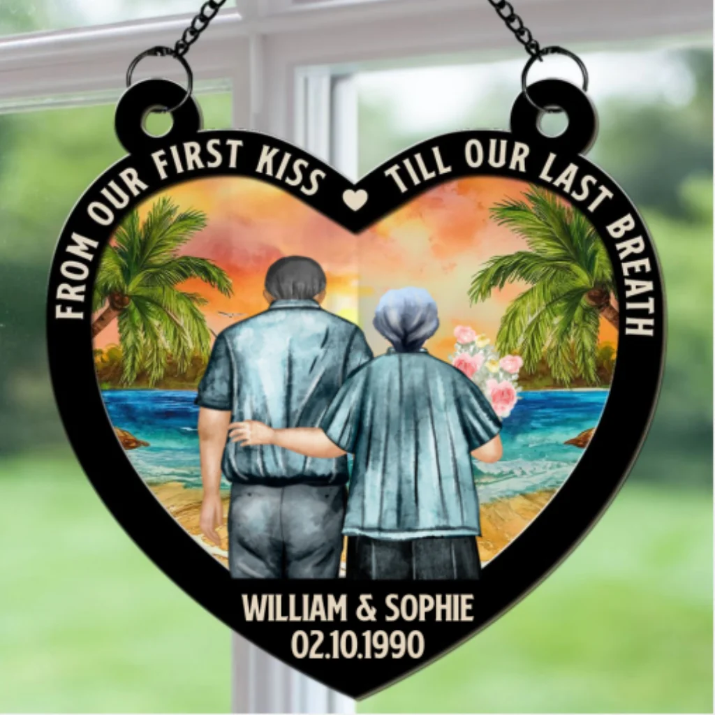 From Our First Kiss - Personalized Custom Suncatcher - Image 5
