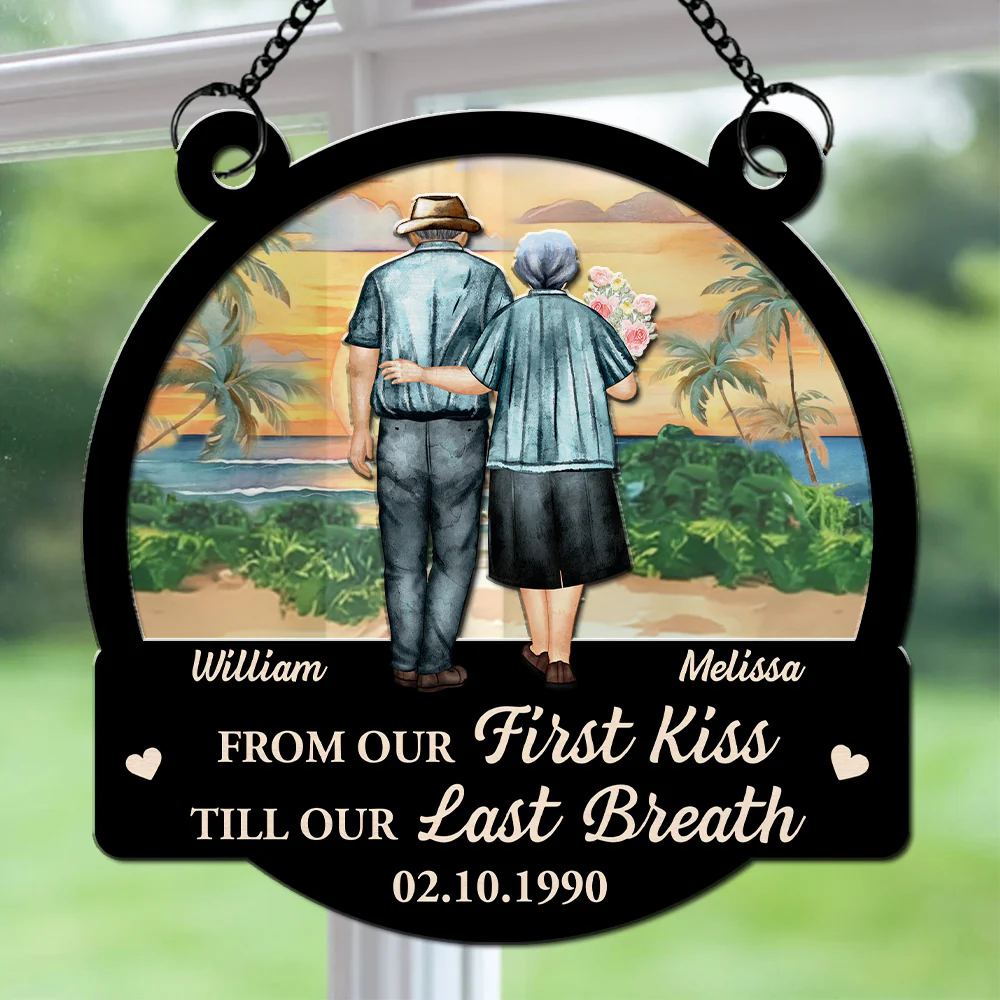 From Our First Kiss - Personalized Custom Suncatcher