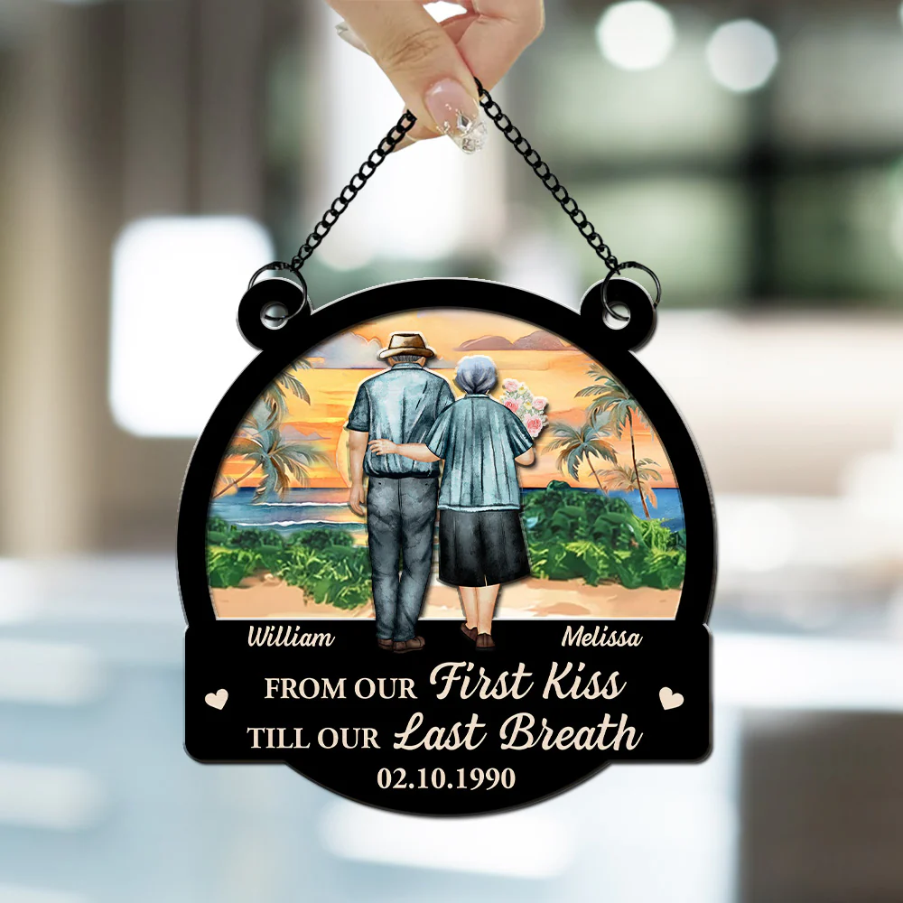 From Our First Kiss - Personalized Custom Suncatcher - Image 3