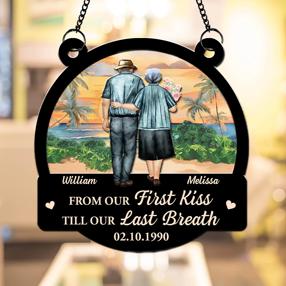 From Our First Kiss - Personalized Custom Suncatcher - Image 4