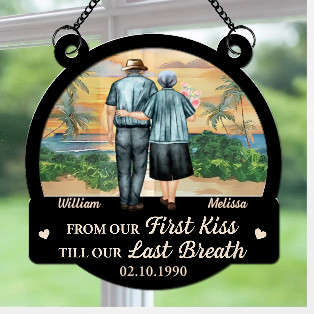 From Our First Kiss - Personalized Custom Suncatcher - Image 6