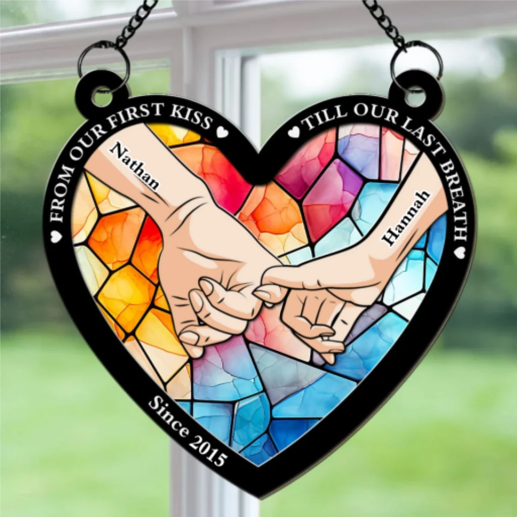 From Our First Kiss - Personalized Custom Suncatcher - Image 5