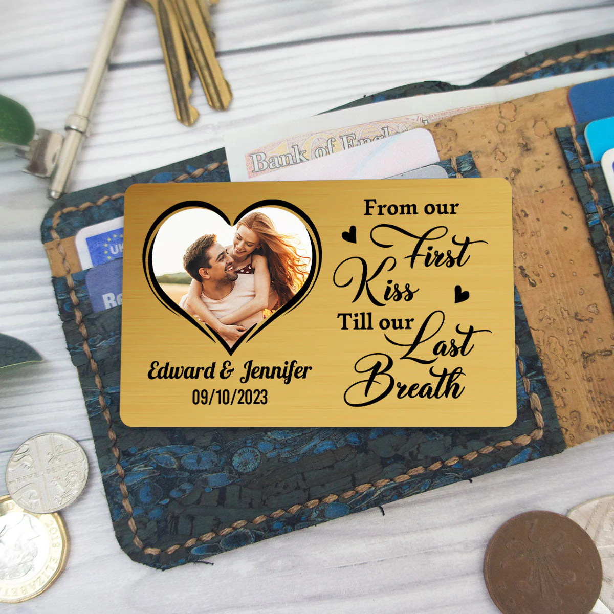 From Our First Kiss - Personalized Custom Wallet Card - Image 2