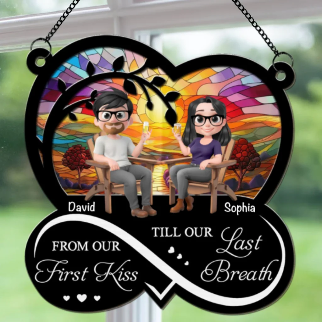 From Our First Kiss Ver 2 - Personalized Custom Suncatcher - Image 5