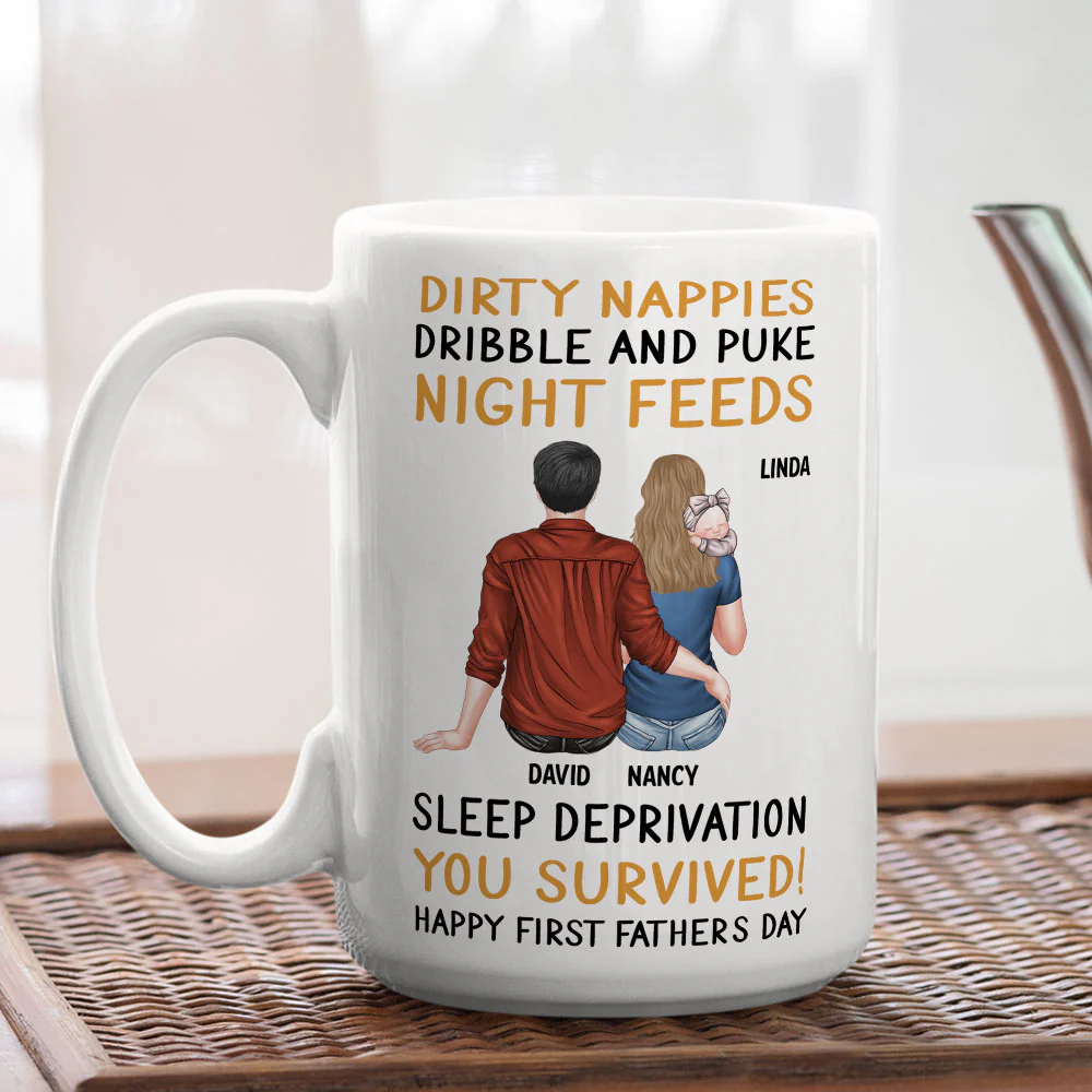 From Puke To Parenthood - Personalized Custom Coffee Mug - Image 3