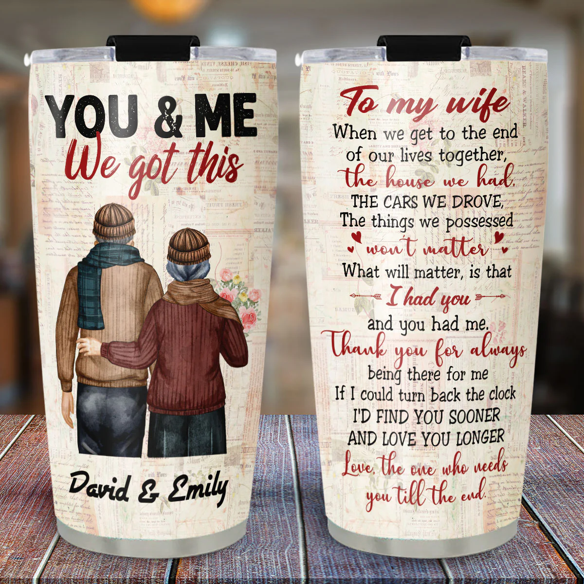 From The One Who Needs You - Personalized Custom Tumbler - Image 2