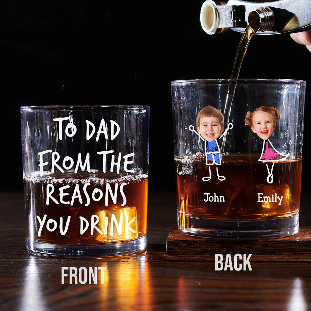 From The Reason You Drink - Personalized Custom Whiskey Glass - Image 2