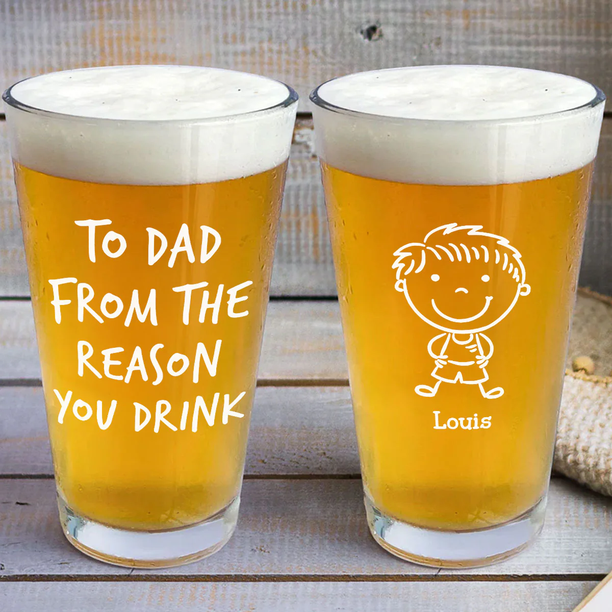 From The Reasons Your Drink  - Personalized Custom Beer Glass - Image 3
