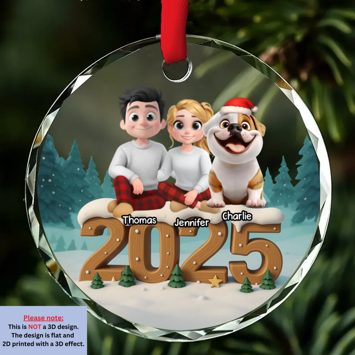 From This Year Onwards - Personalized Custom 3D Effect Glass Ornament - Image 5