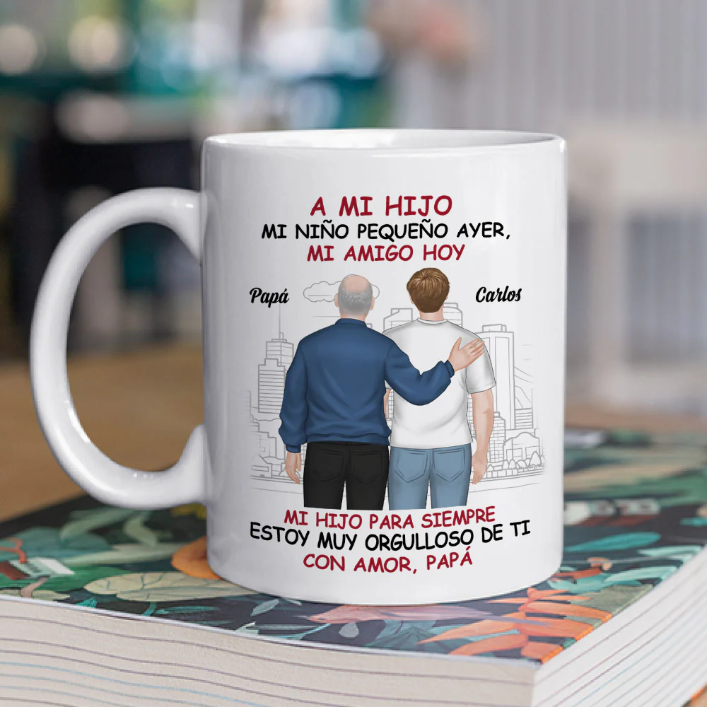 Fuiste Niño Ahora Amigo - Taza Personalizada de Café - Image 2