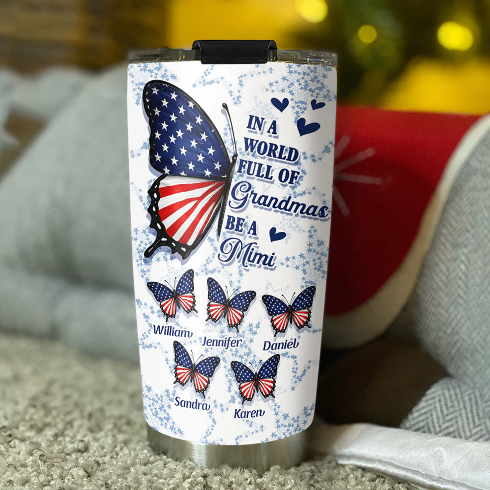 Full Of Grandmas - Personalized Custom Tumbler - Image 2