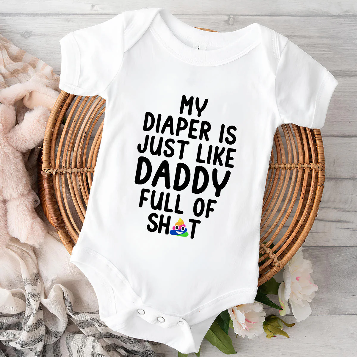Full Of Sh!t - Personalized Custom Baby Onesie - Image 2