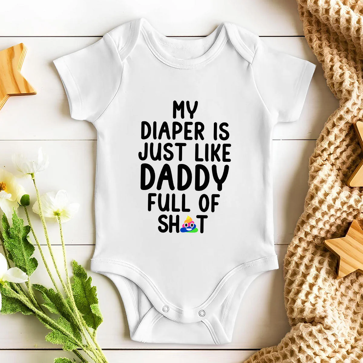 Full Of Sh!t - Personalized Custom Baby Onesie - Image 3