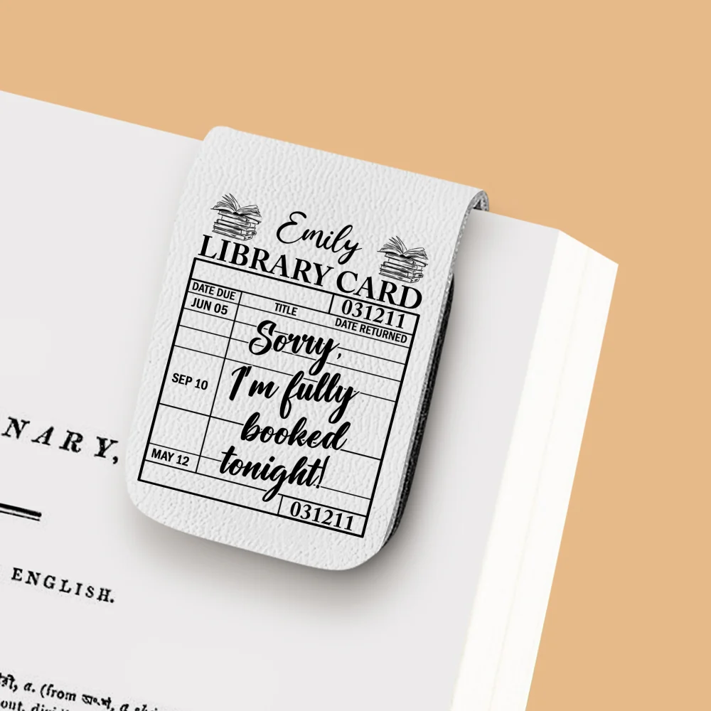 Fully Booked Tonight - Personalized Custom Leather Bookmark - Image 10