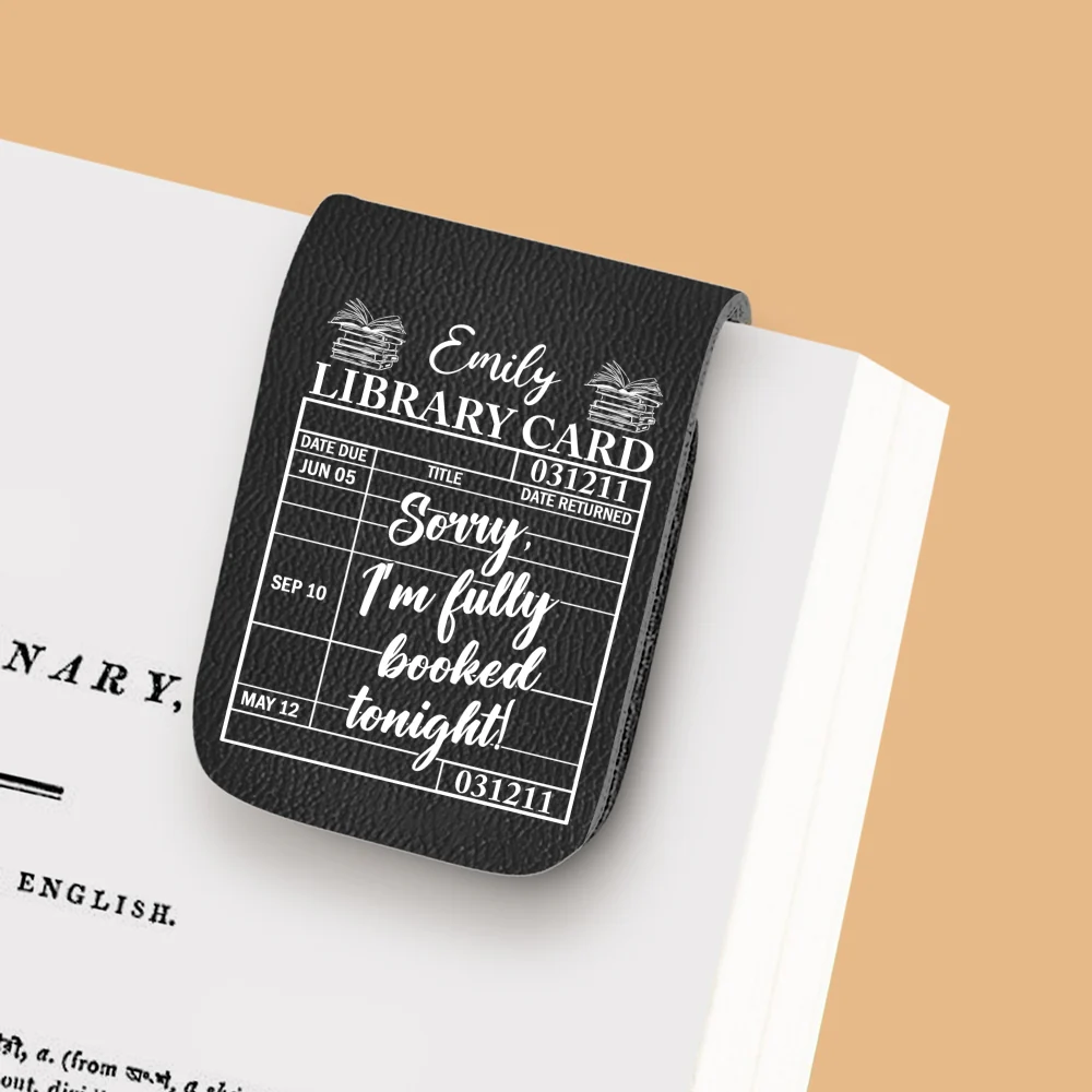 Fully Booked Tonight - Personalized Custom Leather Bookmark - Image 6