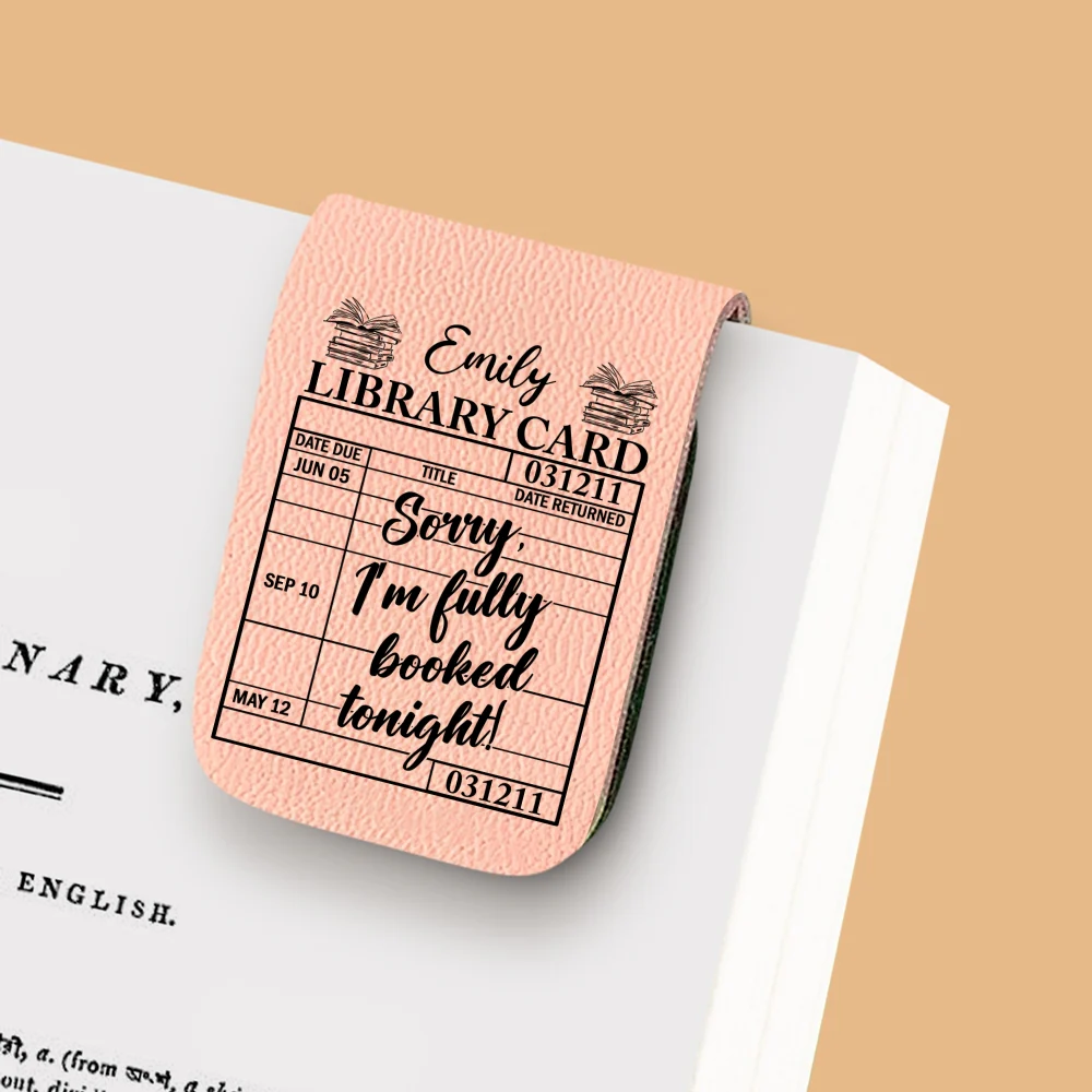 Fully Booked Tonight - Personalized Custom Leather Bookmark - Image 9