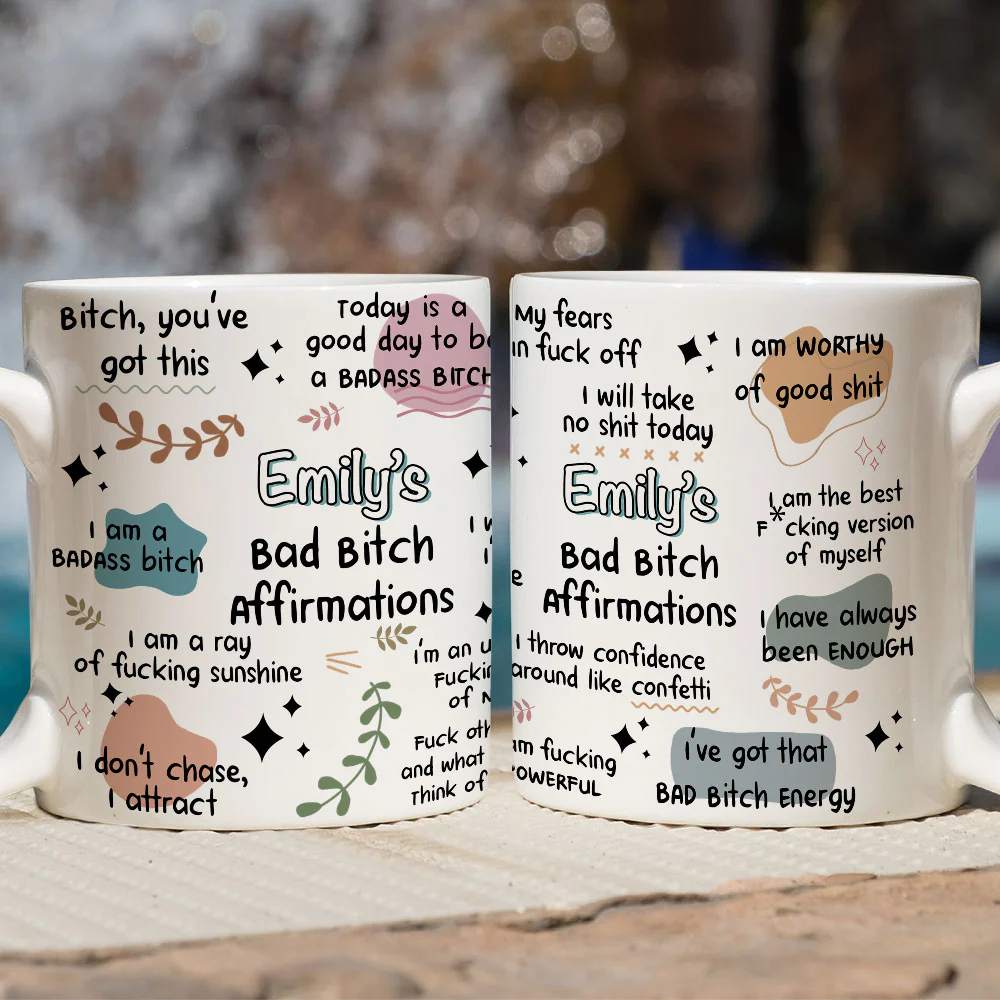 Funny Affirmations - Personalized Custom Coffee Mug - Image 2