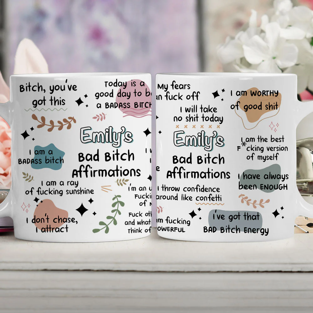 Funny Affirmations - Personalized Custom Coffee Mug - Image 3