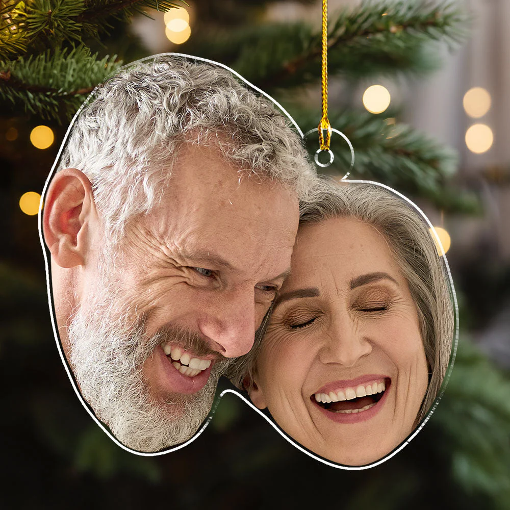 Funny Face Christmas - Personalized Custom Acrylic Ornament - Image 2