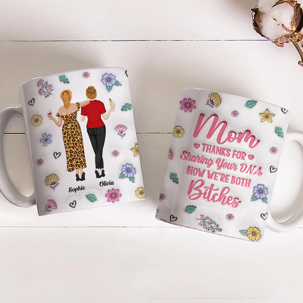 Funny For Mom - Personalized Custom 3D Inflated Effect Mug - Image 2