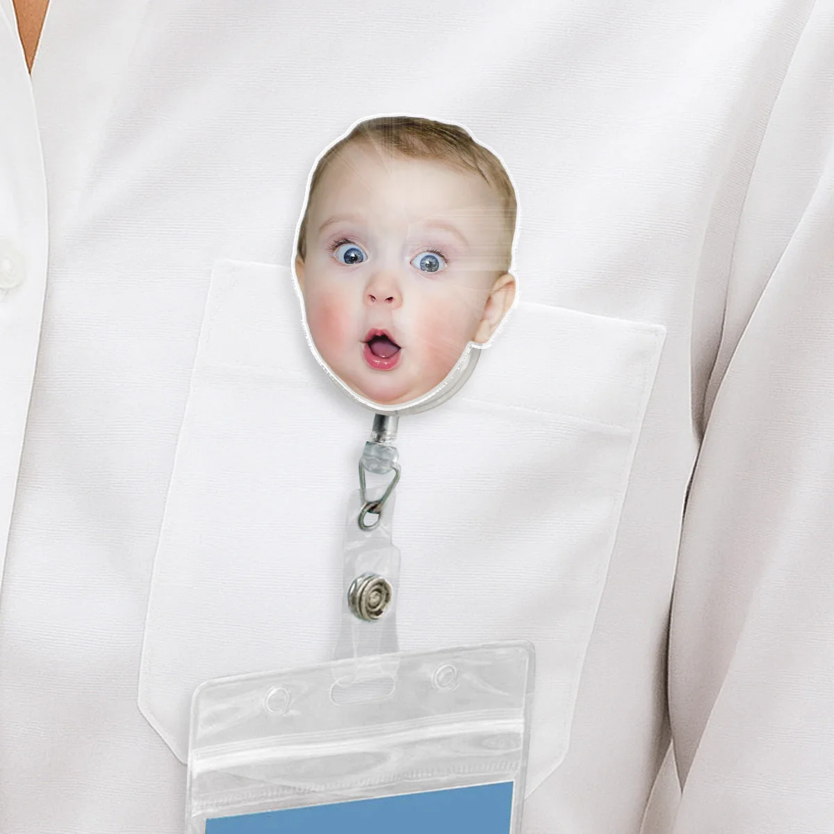 Funny Meme - Personalized Custom Acrylic Badge Reel - Image 2