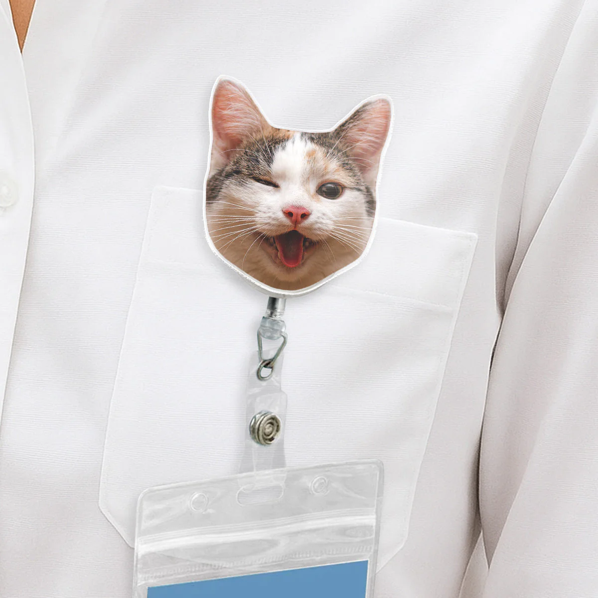 Funny Meme - Personalized Custom Acrylic Badge Reel - Image 3