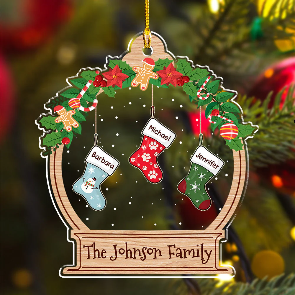 Funny Stockings - Personalized Custom Acrylic Ornament - Image 2