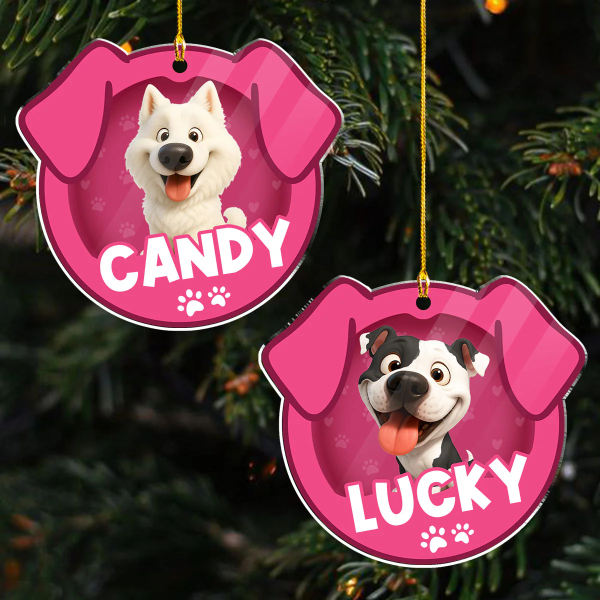 Furry Joy - Personalized Custom Acrylic Ornament - Image 4