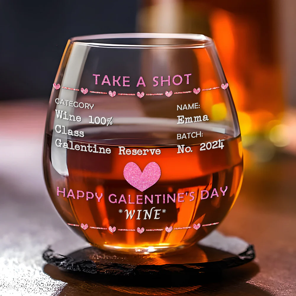 Galentine Shot - Personalized Custom Wine Glass - Image 4