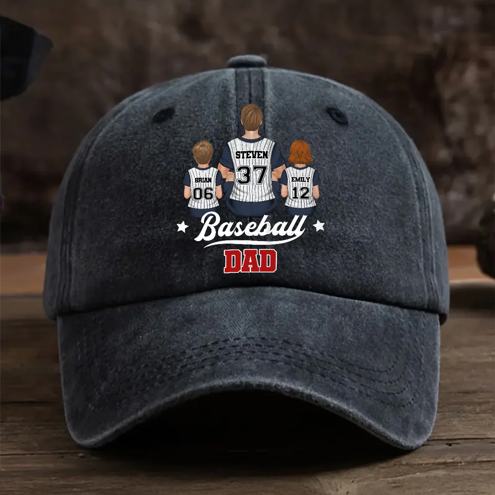 Game Day, Every Day - Personalized Custom Vintage Washed Denim Cap - Image 2
